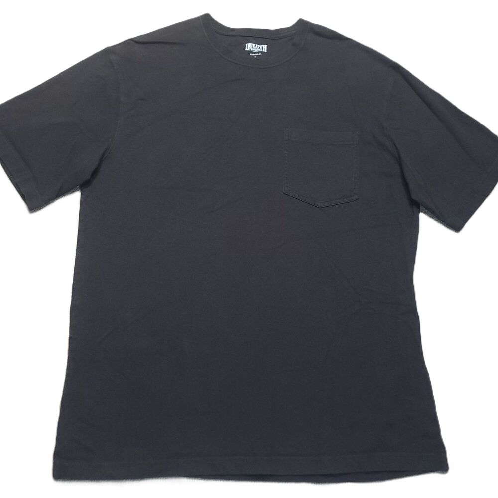 Duluth Trading Co Longtail T Mens L Shirt Short Sleeve Pocket Black Cotton